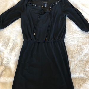 White House Black Market Dress with fun neckline!
